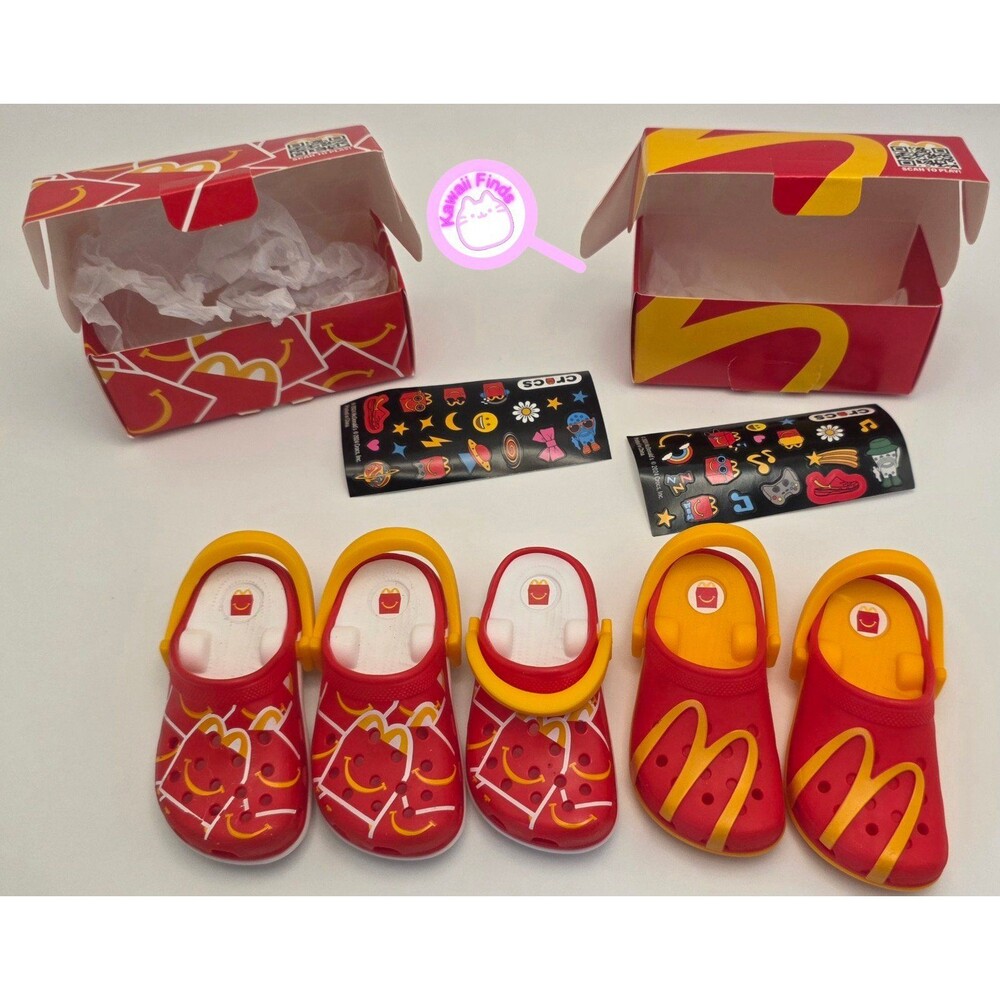 Crocs X mcdonalds Keyrings lot of 5
